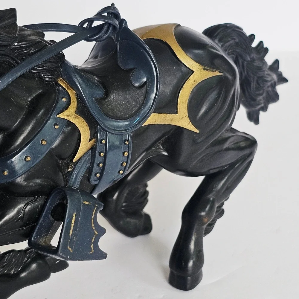 Vintage Batman Dark Knight Bat-Horse Stallion Action Figure Accessory Black Gold
